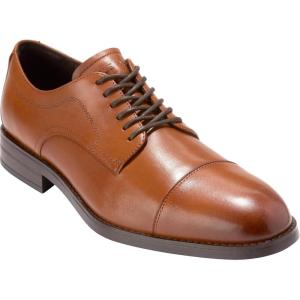 Cole Haan Men’s Harmon Grand Cap Toe Oxfords(Brtsh Tn/Dk Brn Wr)