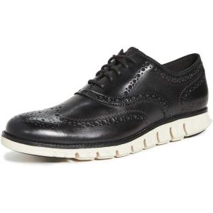 Cole Haan Men’s Zerogrand Remastered Wingtip Oxfords(Black Leather Black)