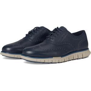 Cole Haan Men’s Zerogrand Remastered Wingtip Oxfords(Blueberry/Ensign Blue/Dove)
