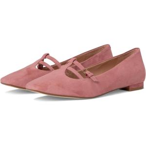 Cole Haan Women’s Brigid T-Strap Ballet Flat(Rouge Suede)