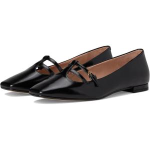 Cole Haan Women’s Brigid Tstrap Ballet Flat(Black Ltr)