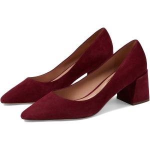 Cole Haan Women’s Cassandra Block Heel Pump(Black Cherry Suede)