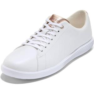 Cole Haan Women’s Grand Crosscourt Leather Sneakers(Wht/Rose Gold)