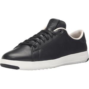Cole Haan Women’s GrandPro Tennis Leather Lace OX Fashion Sneaker(Black/Optic White)