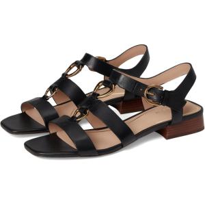 Cole Haan Women’s Lyanna Link Sandals(Black Leather)