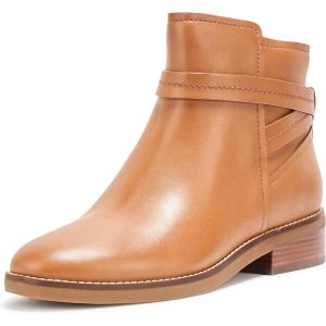 Cole Haan Women’s Rosalyn Ankle Strap Boots(Britsh Tan Lthr Wp)
