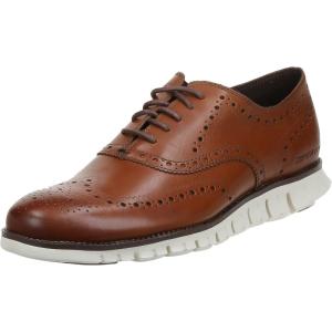 Cole Haan mens Zerogrand Wingtip Oxford, British Tan Closed Holes, 14 Wide US