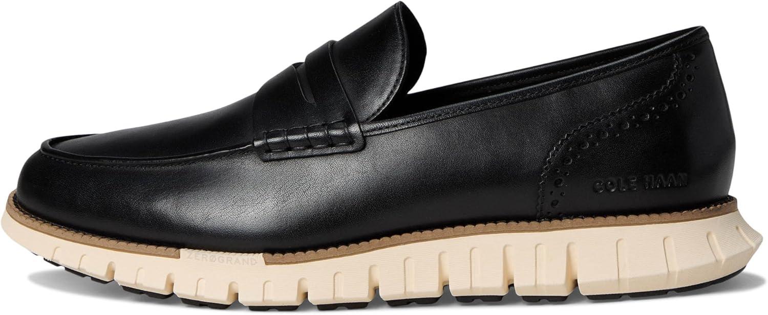 imageCole Haan Mens Zerogrand Remastered Penny LoafersBlackNat TanIvry