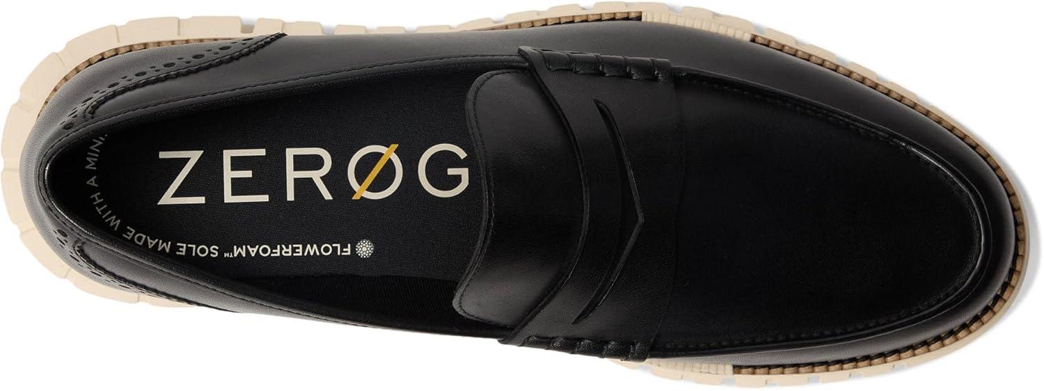 imageCole Haan Mens Zerogrand Remastered Penny LoafersBlackNat TanIvry