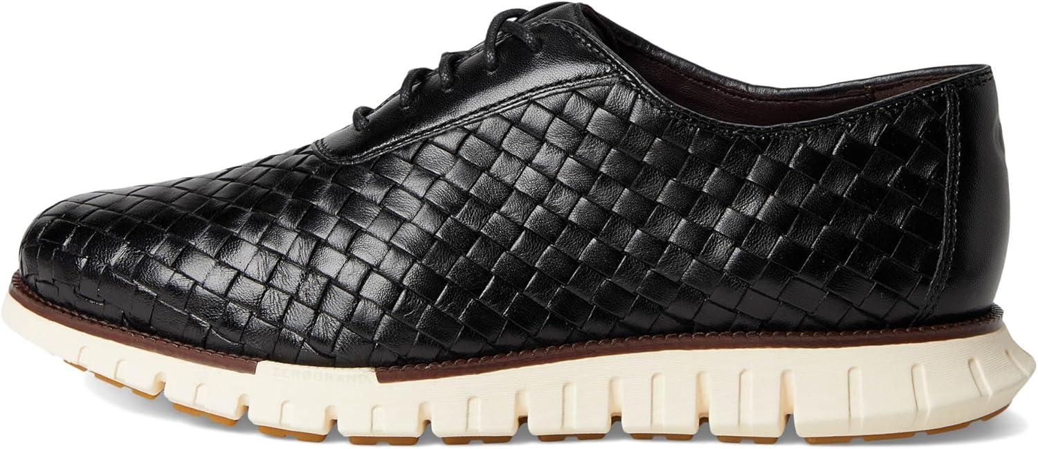 imageCole Haan Mens Zerogrand Remastered Woven OxfordsBlackDk NatIvry