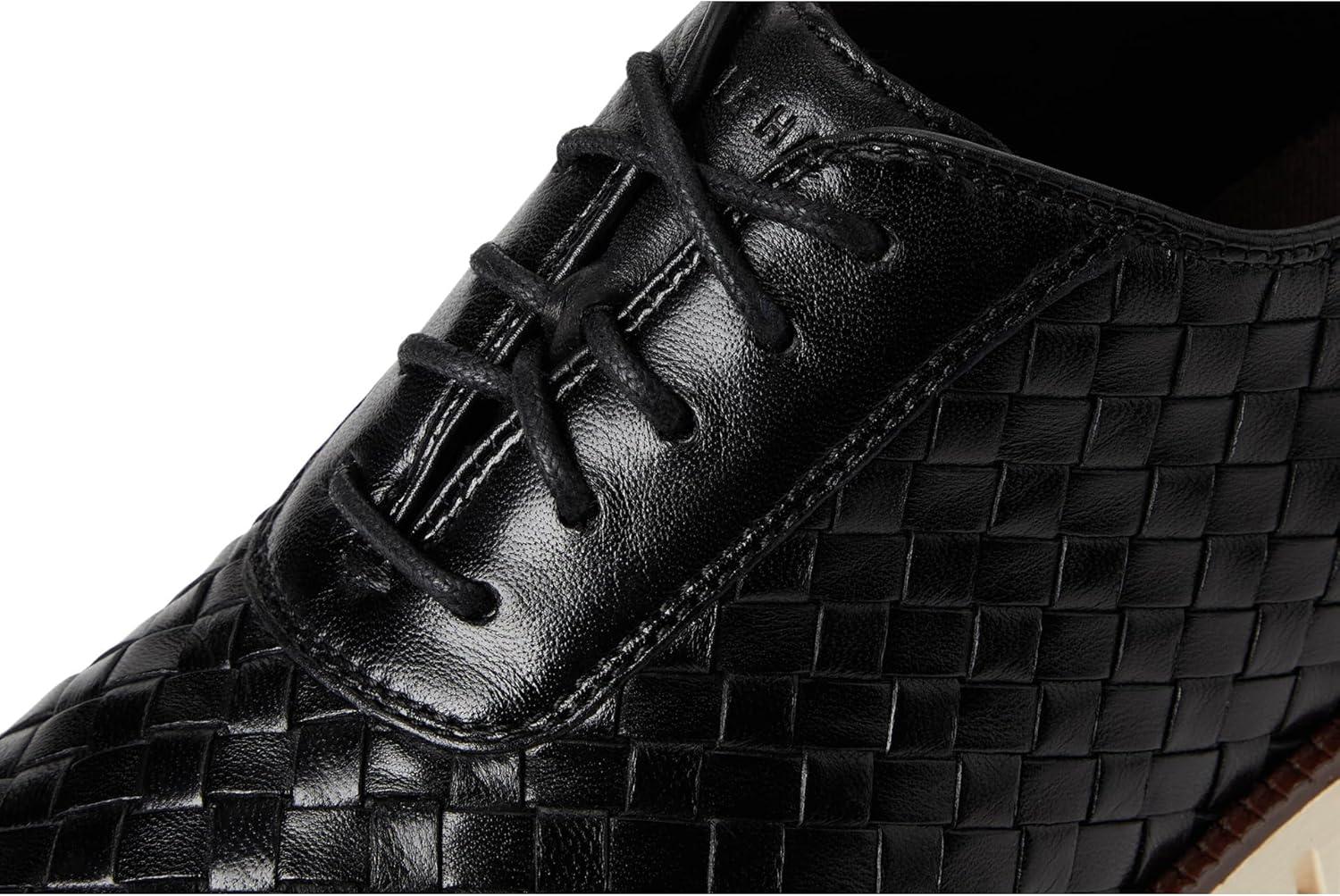 imageCole Haan Mens Zerogrand Remastered Woven OxfordsBlackDk NatIvry