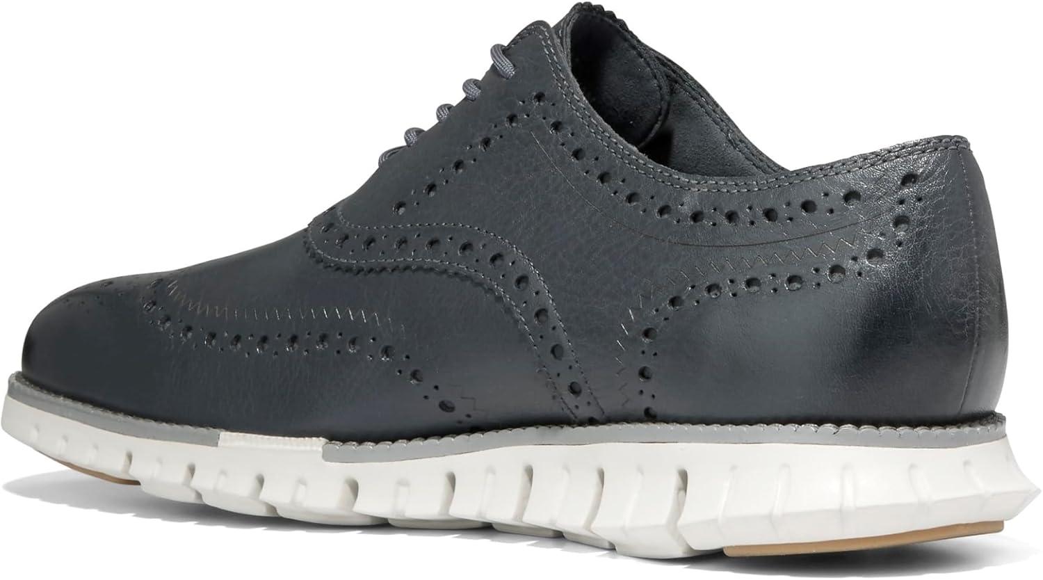 imageCole Haan Mens Zg Remastered Plain Toe OxfordTurbulence Monument Silver Birch