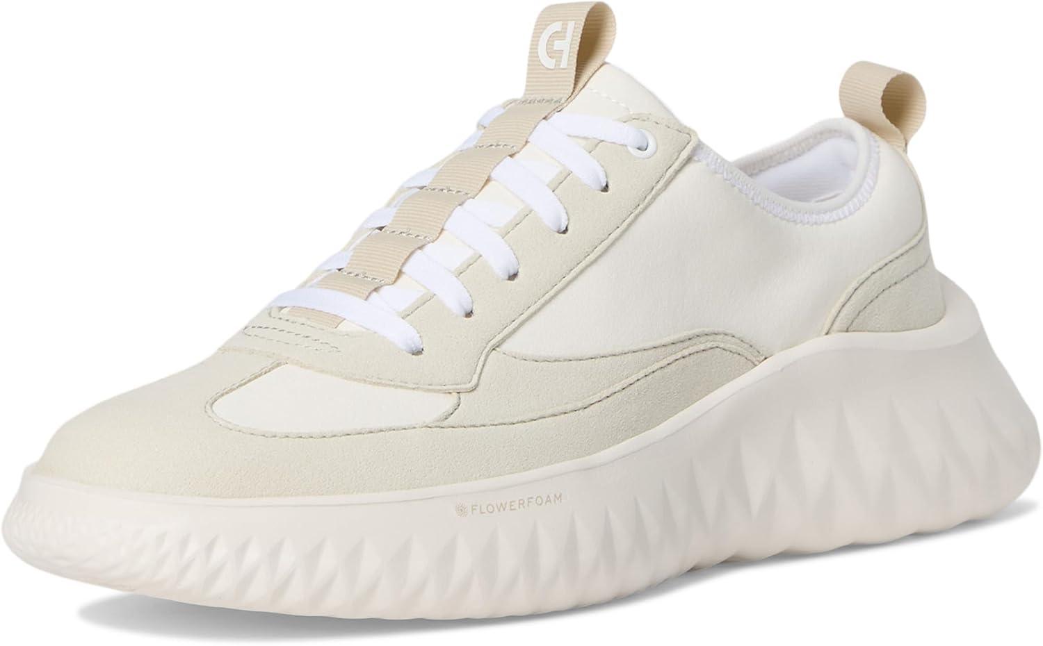 imageCole Haan Womens Generation Zerogrand 2 TToe SneakersWhiteSilver Birch