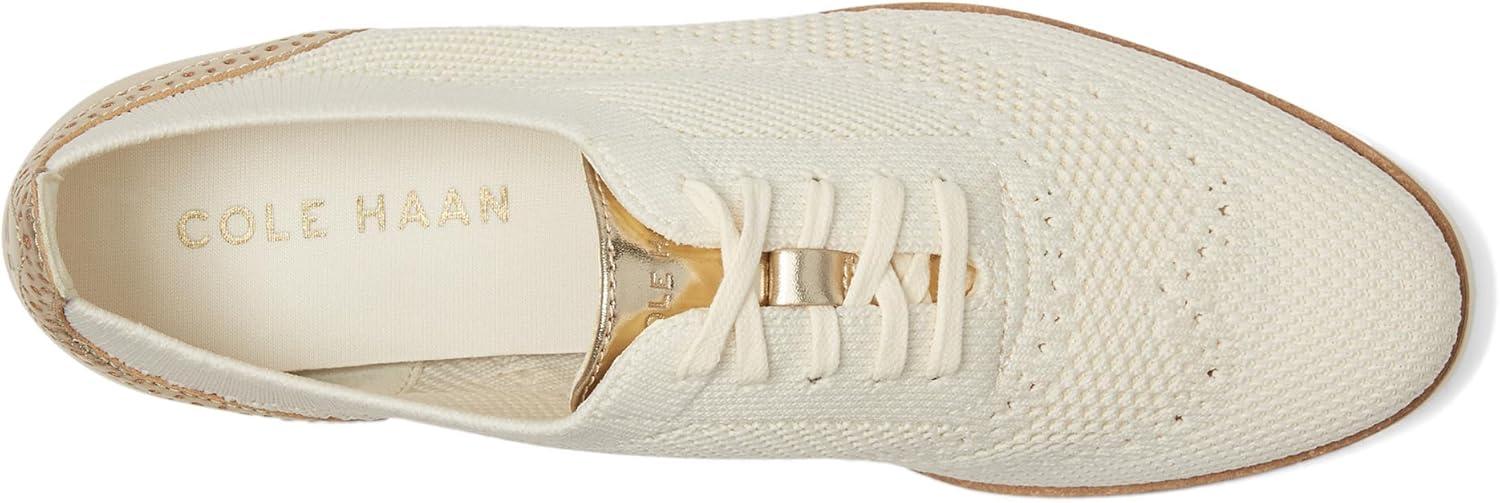 imageCole Haan Womens Grand City Platform Stitchlite OxfordsIvory KntGoldIvr