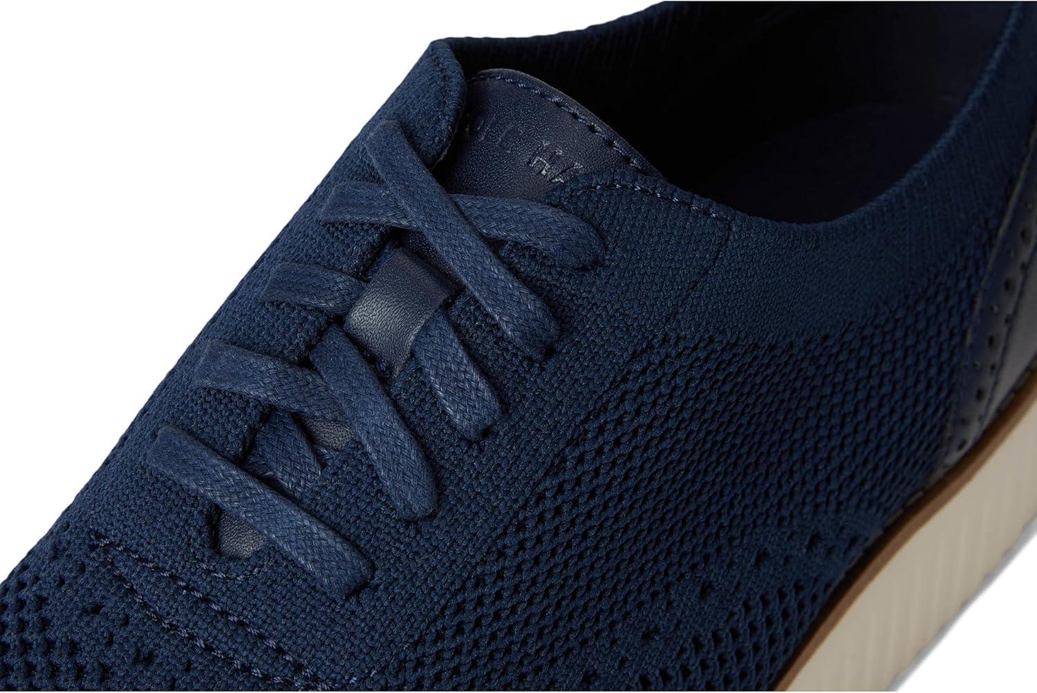 imageCole Haan Womens Grand City Platform Stitchlite OxfordsNavy KnitIvory