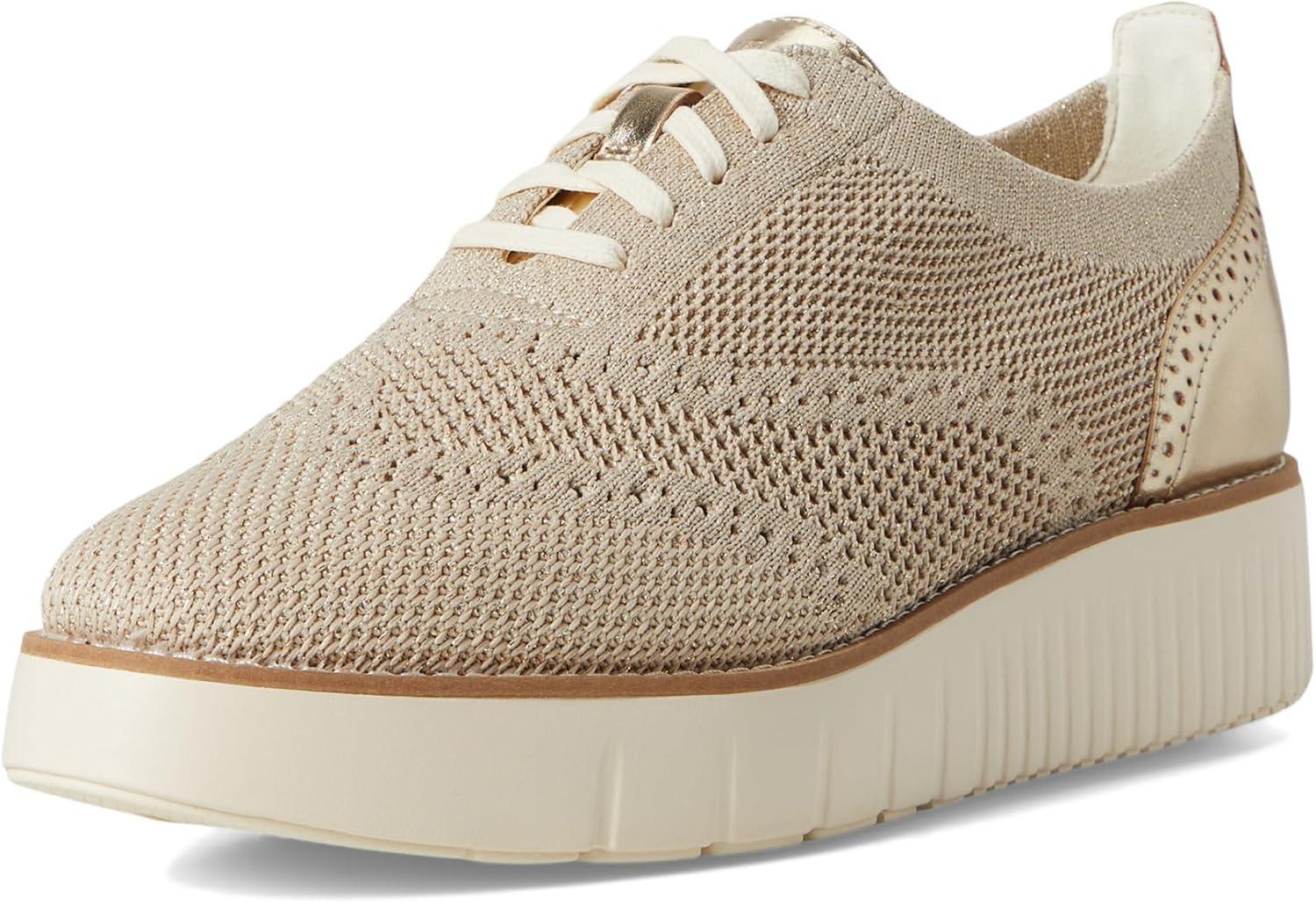 imageCole Haan Womens Grand City Platform Stitchlite OxfordsRyeGold KntIvry