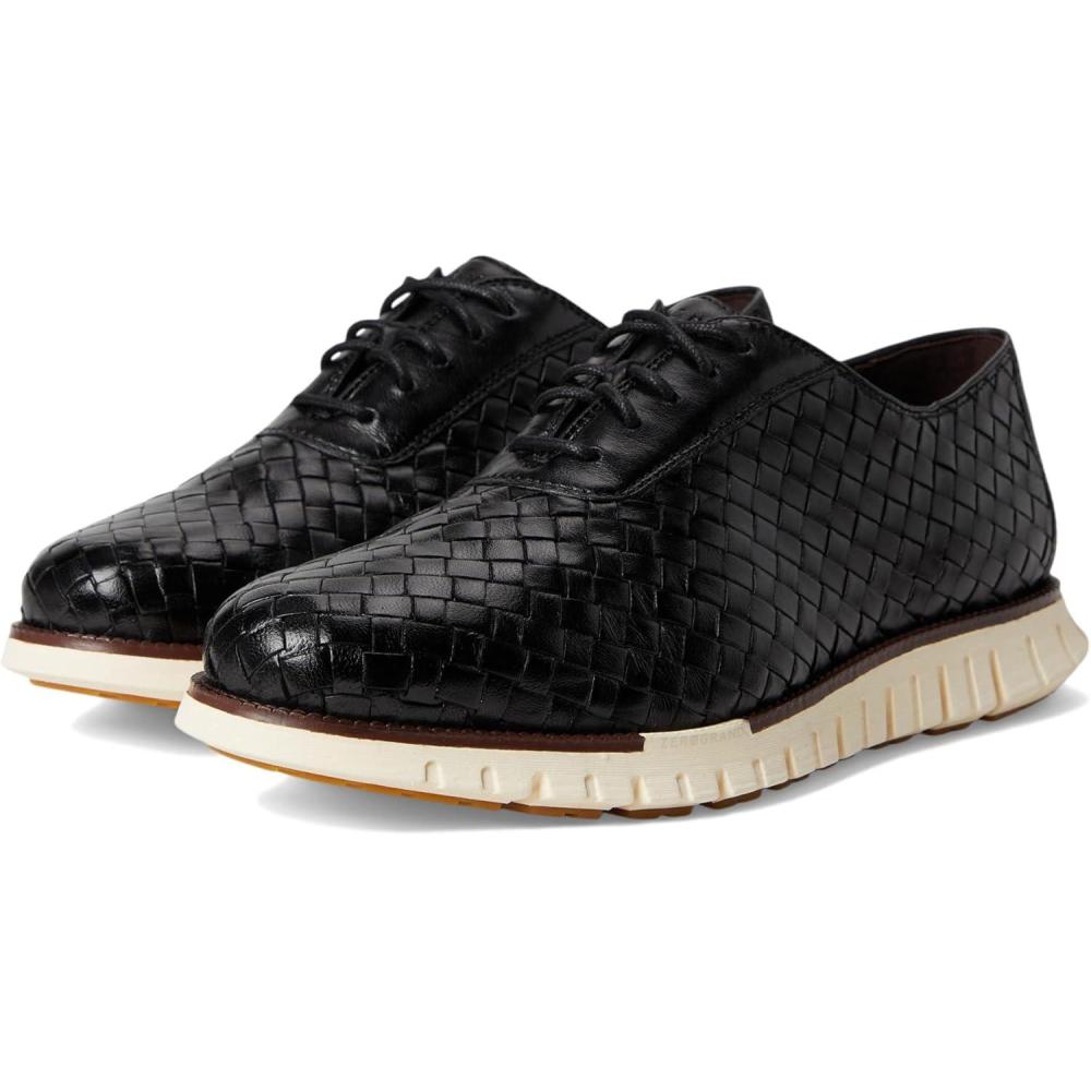 imageCole Haan Mens Zerogrand Remastered Woven OxfordsBlackDk NatIvry