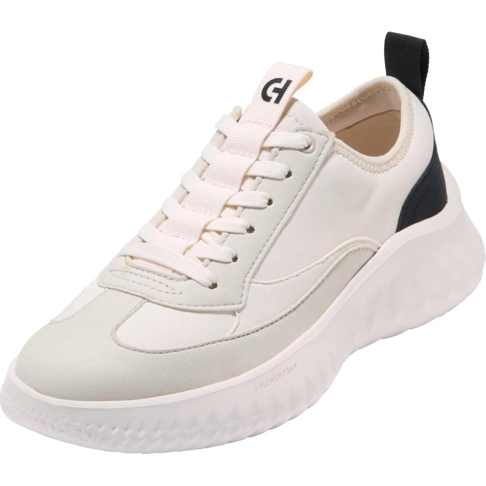 imageCole Haan Womens Generation Zerogrand 2 TToe SneakersIvrySilv BrchBlk