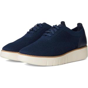 Cole Haan Women’s Grand City Platform Stitchlite Oxfords(Navy Knit/Ivory)