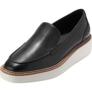 Cole Haan Women’s Originalgrand Platform Venetian Loafers, Black/Ivory, 8.5-B US