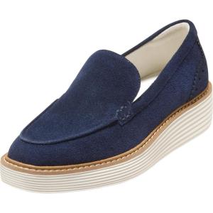 Cole Haan Women’s Originalgrand Platform Venetian Loafers, Midnight MN SU/IVR, 8.5