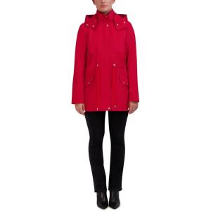 Cole Haan Women’s Adjustable Rain Short Coat(Red)