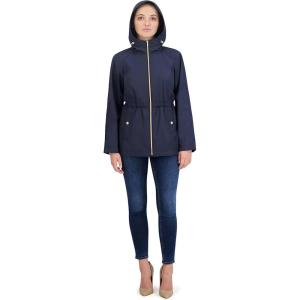 Cole Haan Women’s Travel Packable Rain Jacket(Indigo)
