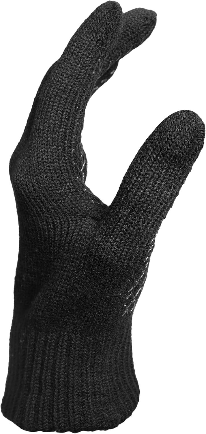 imageCole Haan mens Knit Winter Gloves With Touchscreen Thumb and Index FingerCaviar