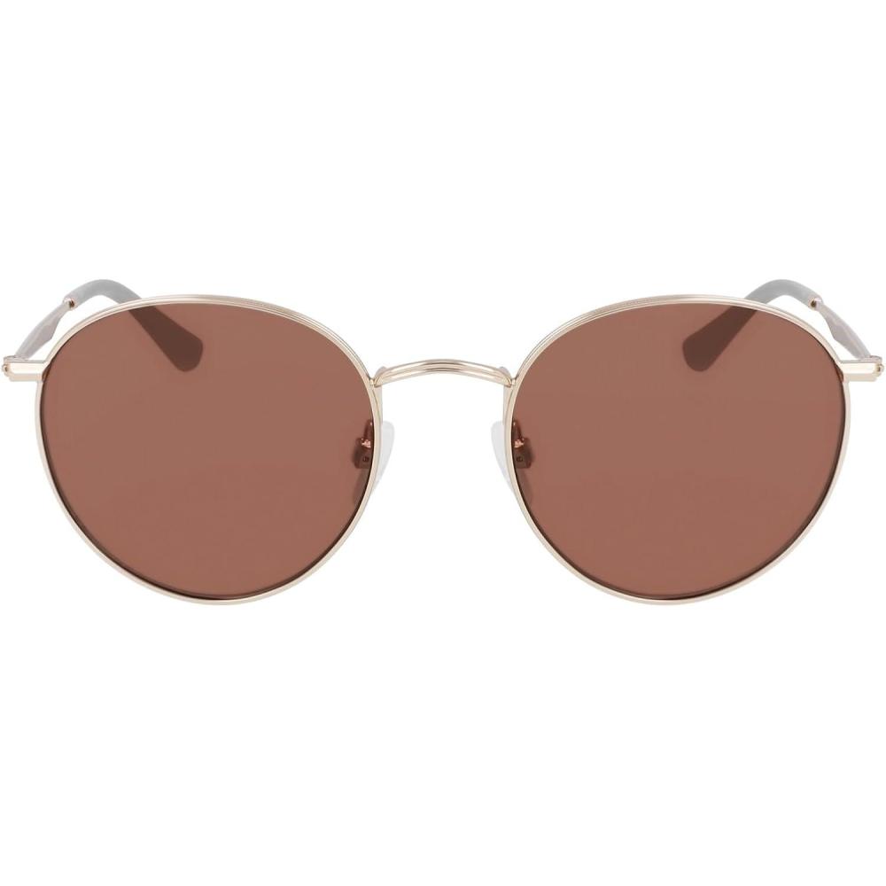 imageCOLE HAAN CH6502 Polarized Round Sunglasses Gold 5321140