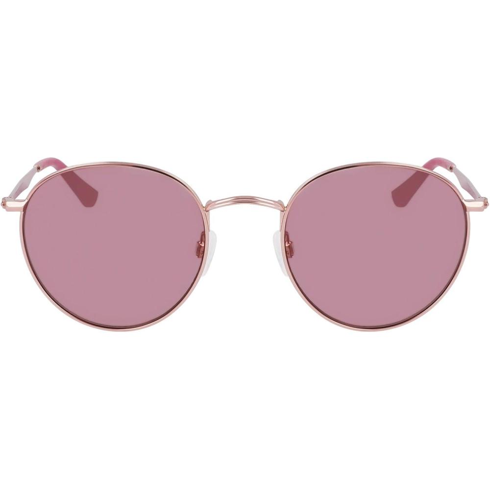 imageCOLE HAAN CH6502 Polarized Round Sunglasses Rose Gold 5321140