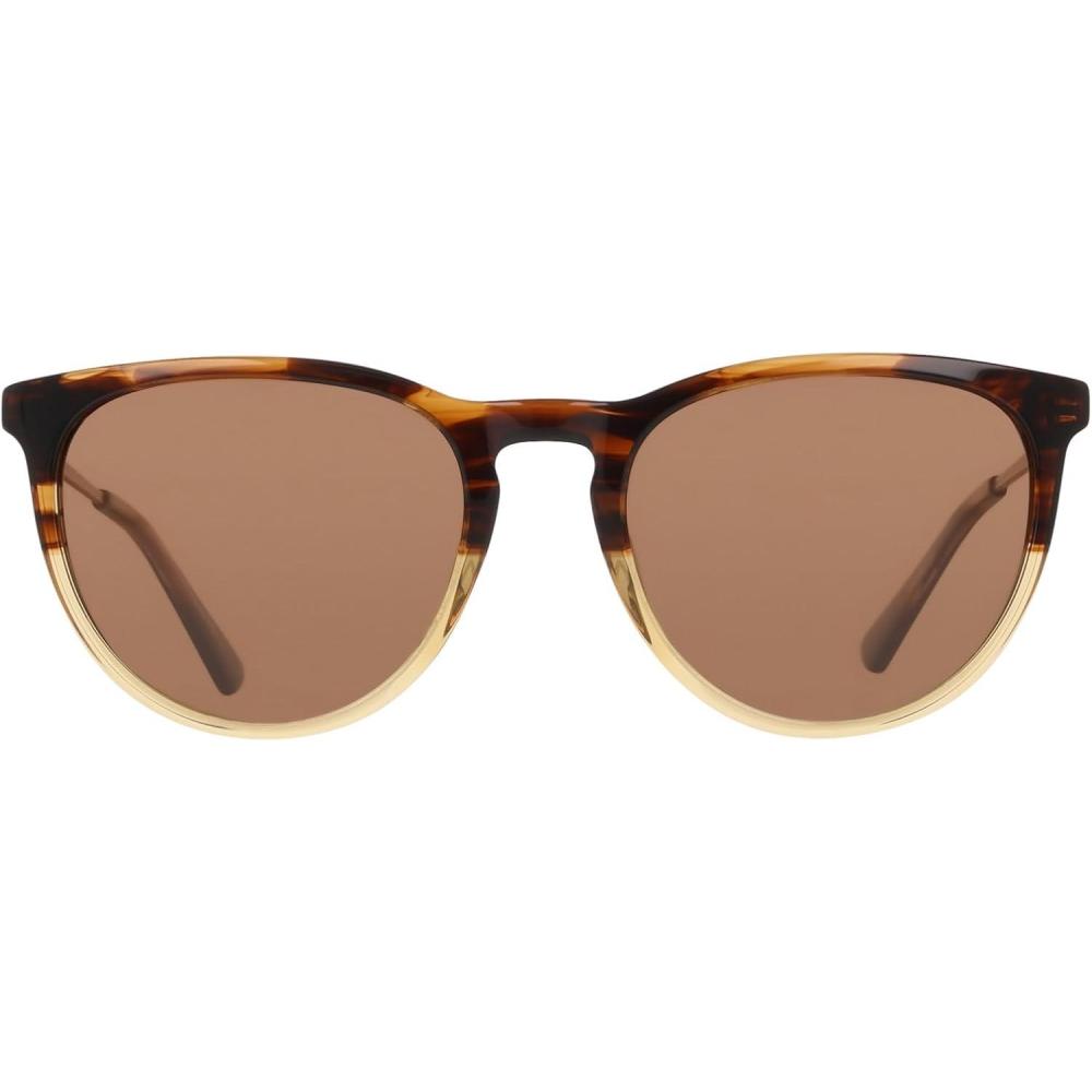 imageCOLE HAAN CH6507 Polarized Panto Sunglasses Brown Horn 5419145