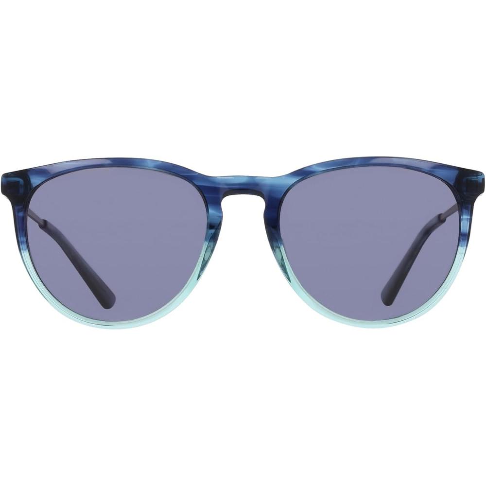 imageCOLE HAAN CH6507 Polarized Panto Sunglasses Teal Horn 5419145