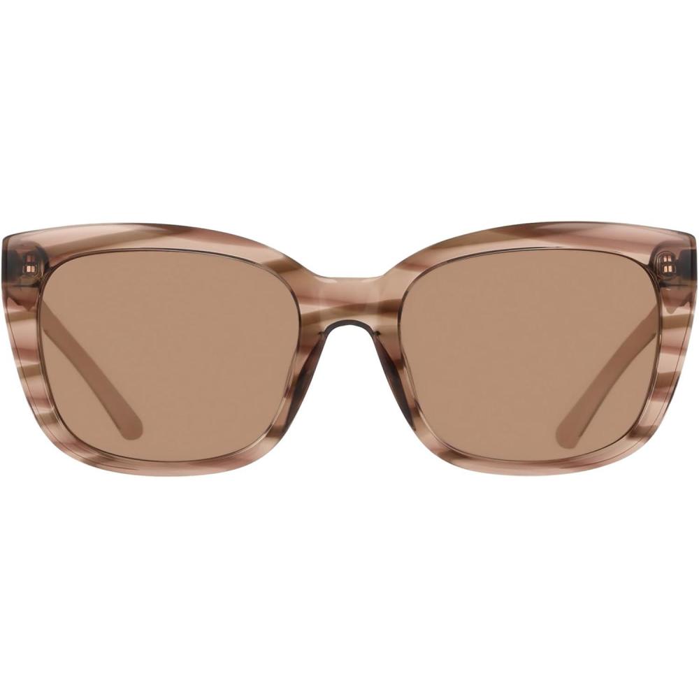 imageCOLE HAAN Womens CH7089 Polarized Square Sunglasses Brown Horn 5419145