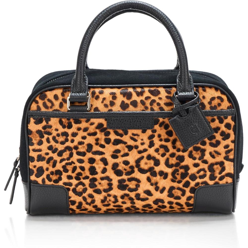 imageCole Haan Beverly Small SatchelLeopard PrntBlack