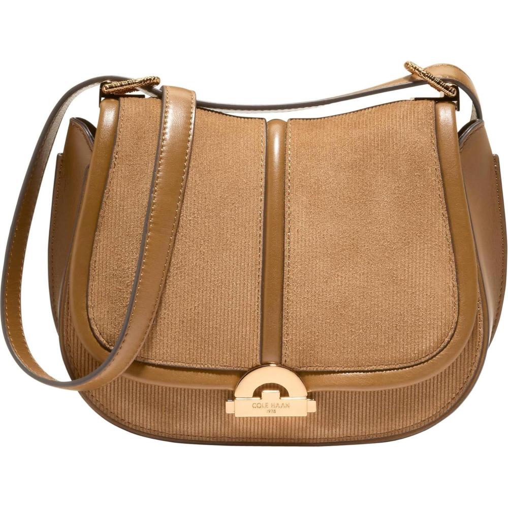 imageCole Haan Celenea Saddle BagCh Gldn Hny Emb Su