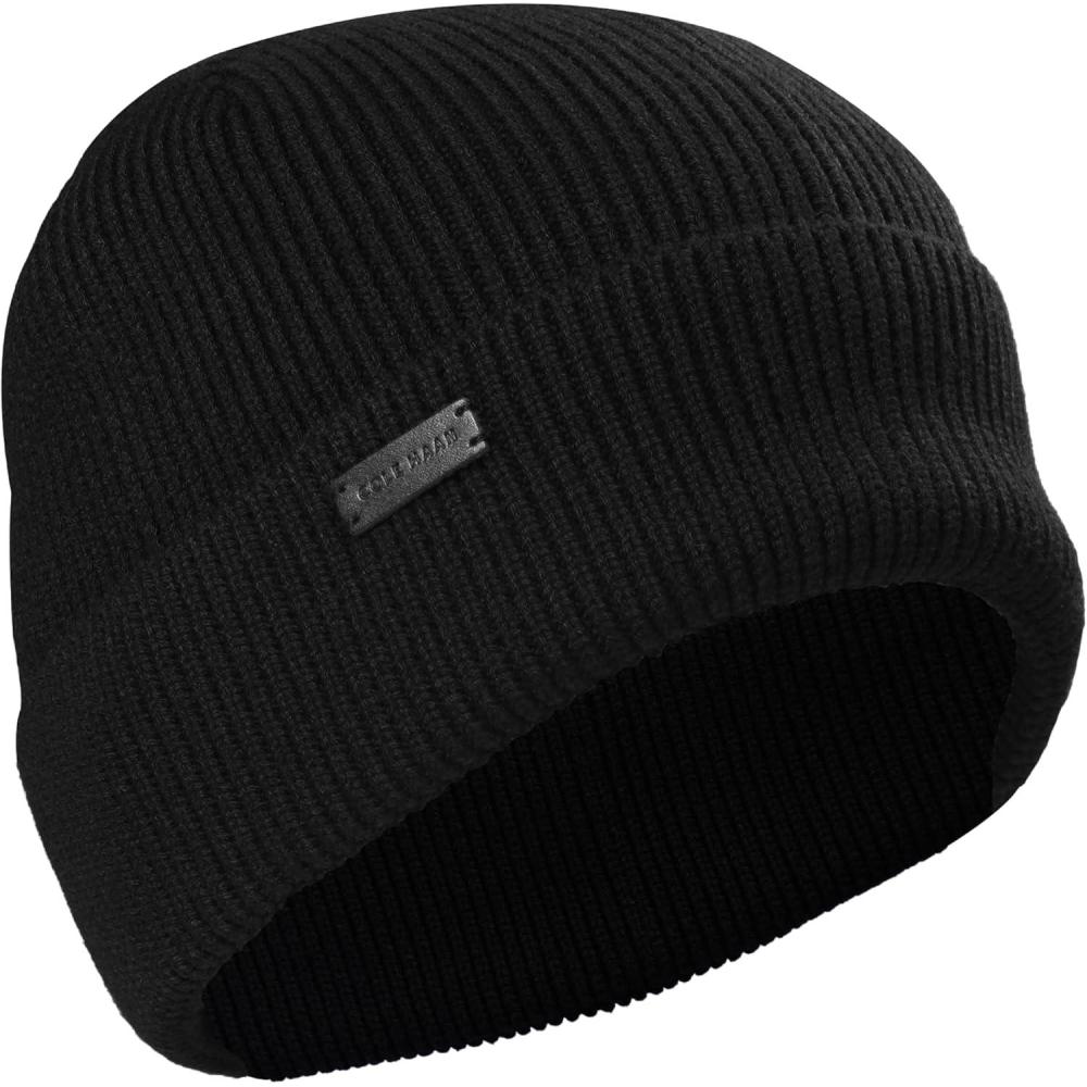 imageCole Haan Heritage Rib Cuff Wool Beanie HatCaviar