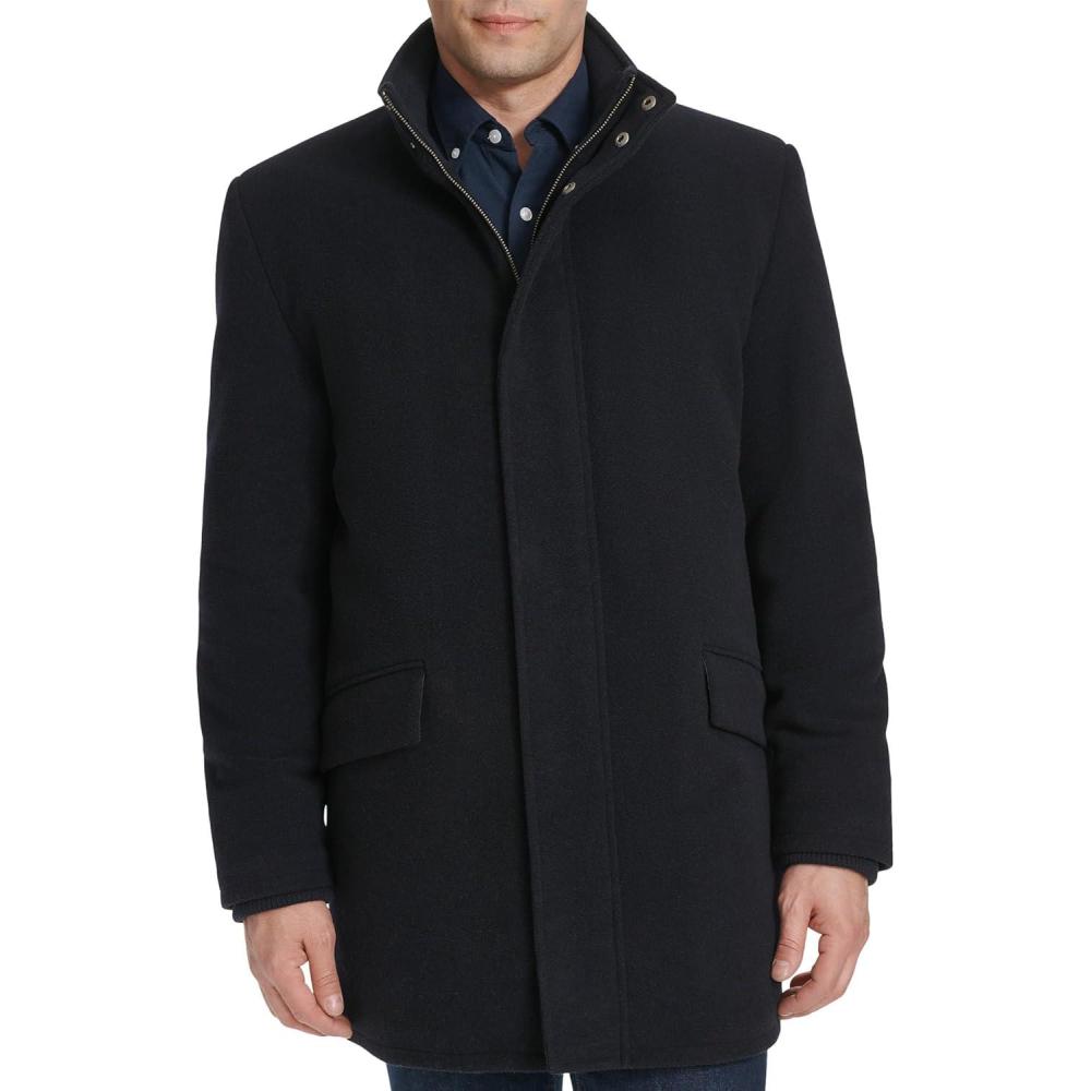imageCole Haan Mens Casual Cold Weather Soft CoatNavy