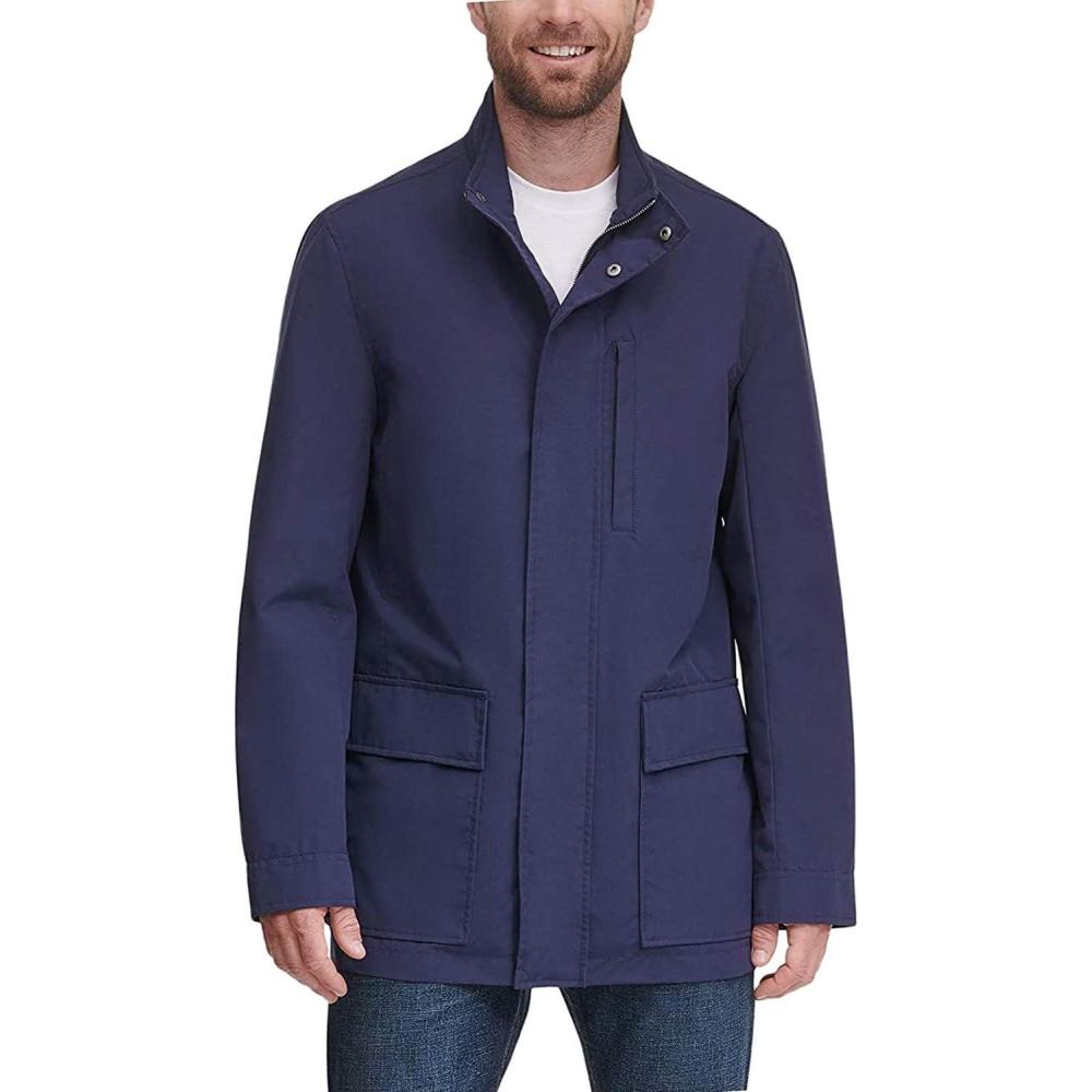 imageCole Haan Mens City Rain TopcoatNavy