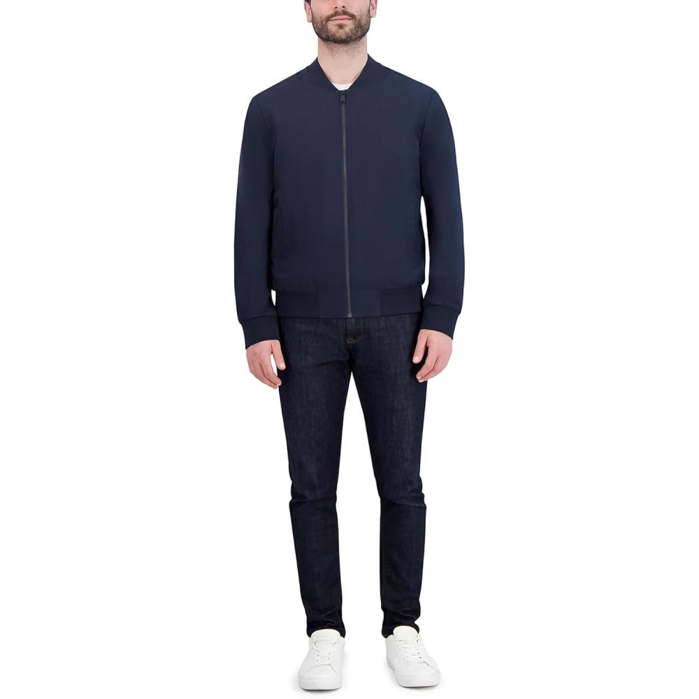 imageCole Haan Mens Comfortable Casual Classic Soft Rain CoatInk