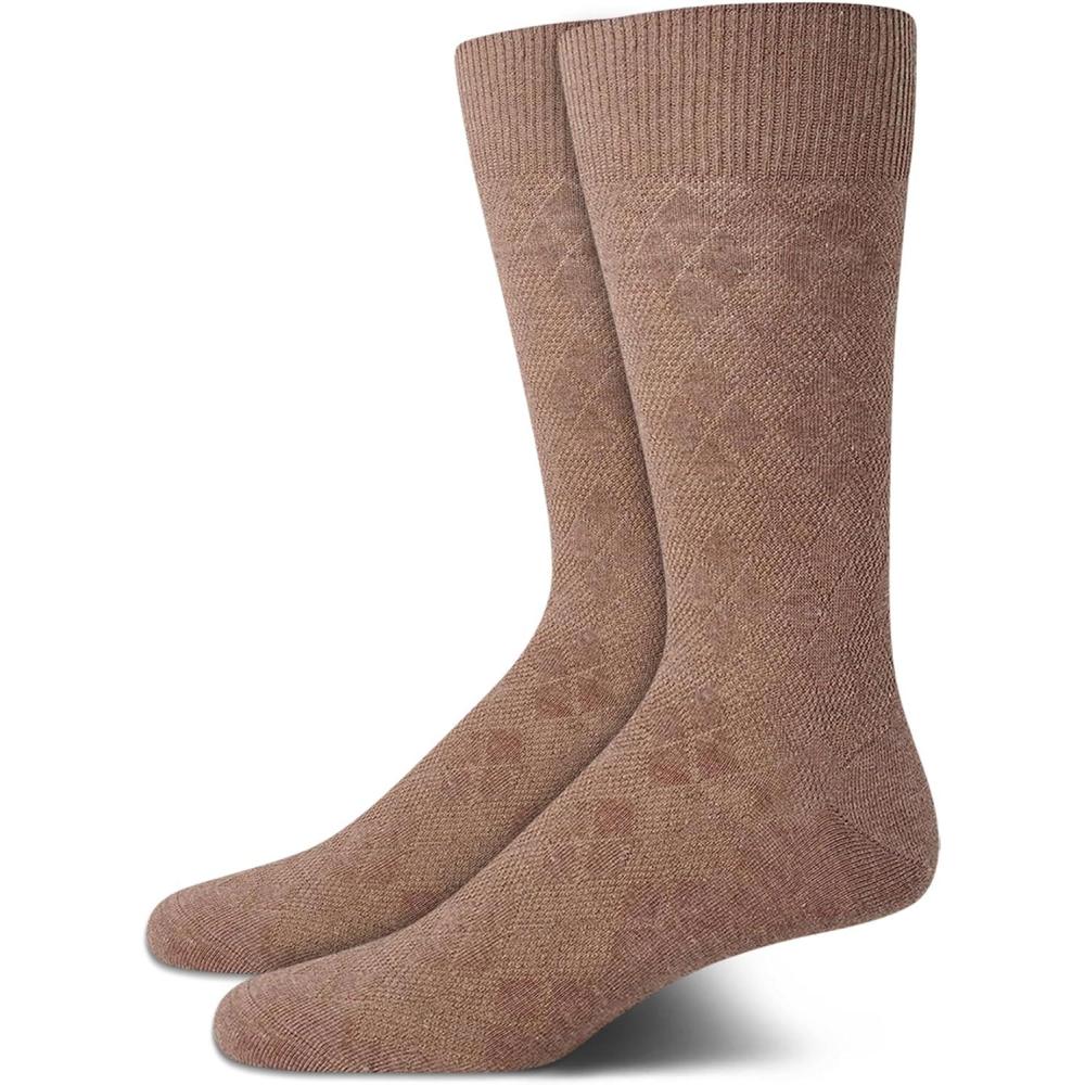 imageCole Haan Mens Dress Socks  2 Pack Lightweight Stretch Soft Cotton Work Socks for Men for Casual Business ampamp Formal attireTan