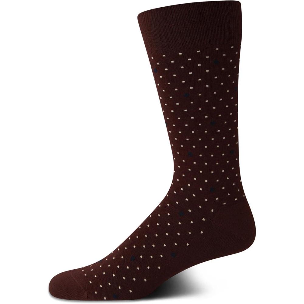 imageCole Haan Mens Dress Socks  Breathable Comfort Stretch CrewLength Work Socks for Men for Business Formal Wear Sizes 712Dark Brown