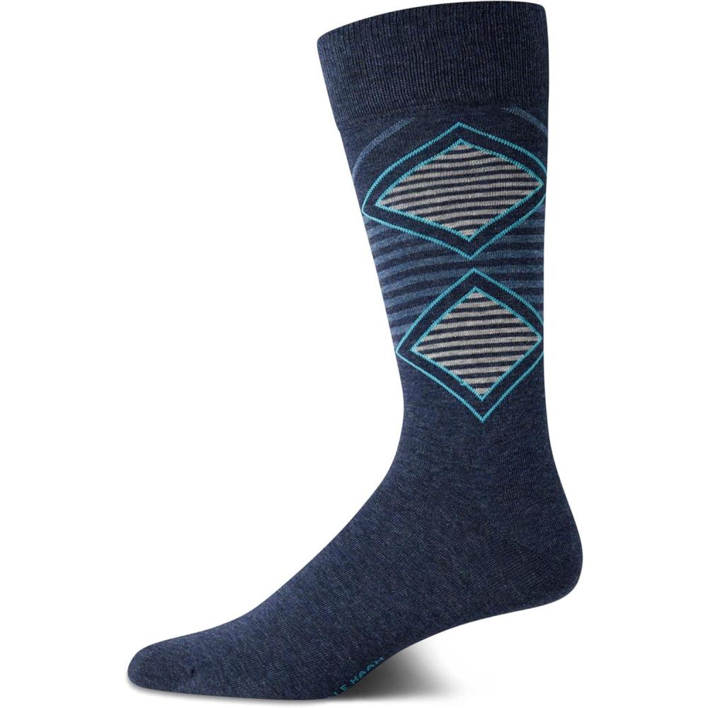 imageCole Haan Mens Dress Socks  Breathable Comfort Stretch CrewLength Work Socks for Men for Business Formal Wear Sizes 712Denim
