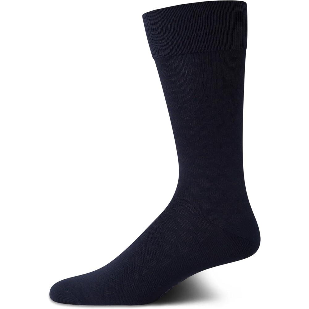imageCole Haan Mens Dress Socks  Breathable Comfort Stretch CrewLength Work Socks for Men for Business Formal Wear Sizes 712Navy