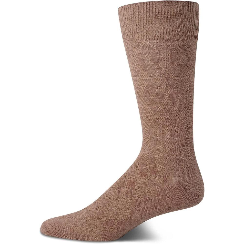 imageCole Haan Mens Dress Socks  Breathable Comfort Stretch CrewLength Work Socks for Men for Business Formal Wear Sizes 712Tan