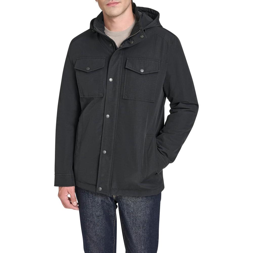 imageCole Haan Mens Everyday CottonTouch Field Jacket with Quilted LiningBlack