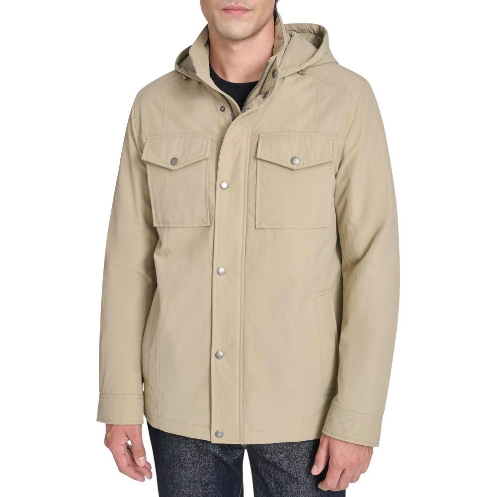 imageCole Haan Mens Everyday CottonTouch Field Jacket with Quilted LiningKhaki