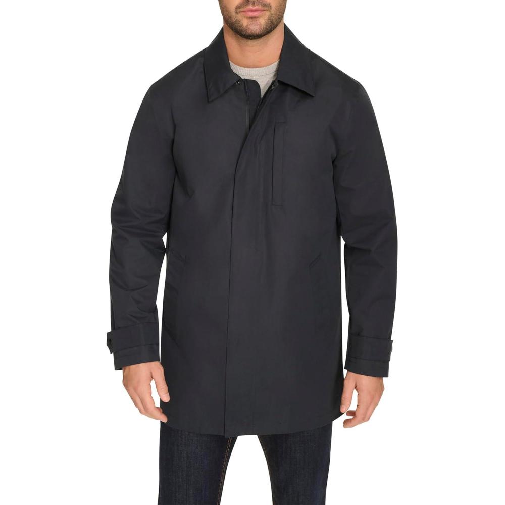 imageCole Haan Mens Front Zip Water Resistant Rain JacketNavy