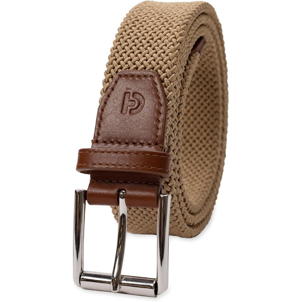 imageCole Haan Mens Fully Adjustable Stretch Fabric Casual BeltKhaki