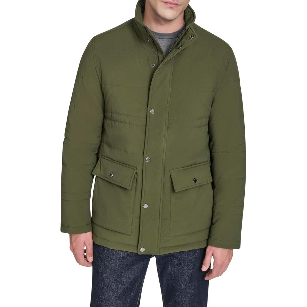 imageCole Haan Mens Stretch Quilt Everyday JacketOlive