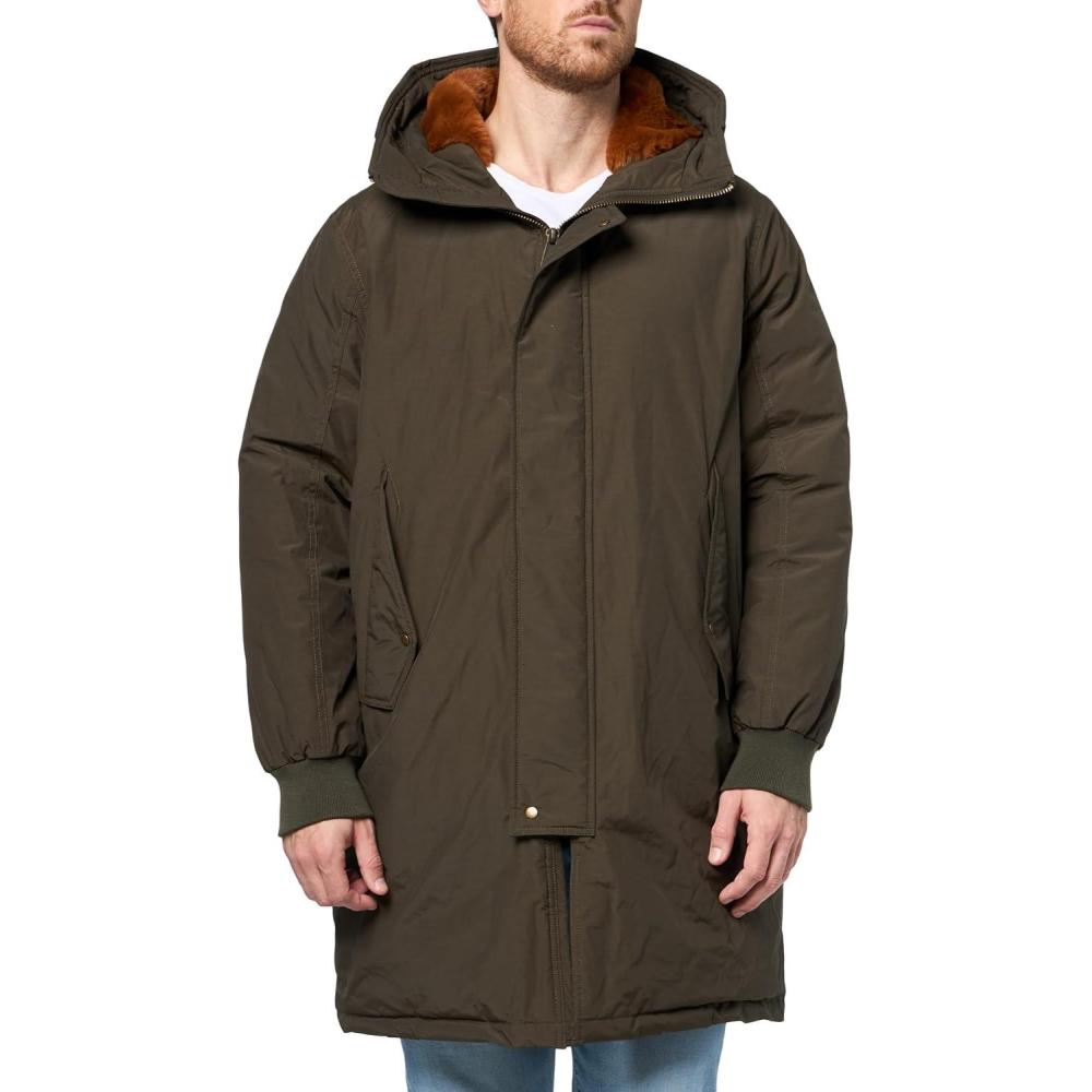 imageCole Haan Mens Stretch Rain Top Coat Inner Quilted 3 in 1 JacketOlive